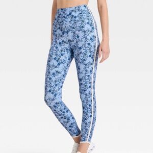 Jaylab floral print high rise piped leggings-blue NWT x